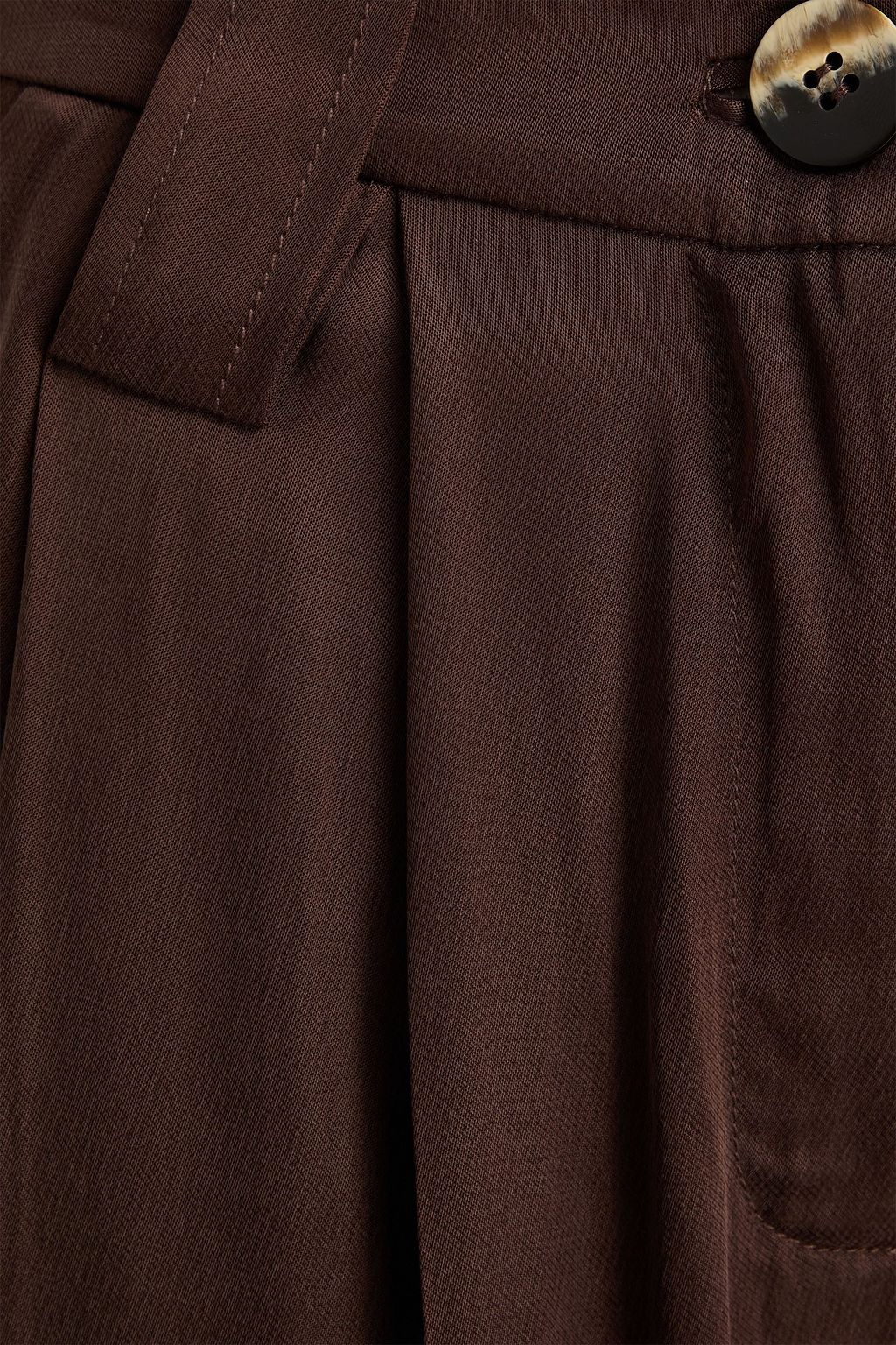 GANNI Pleated cupro and ECOVERO™-blend wide-leg pants