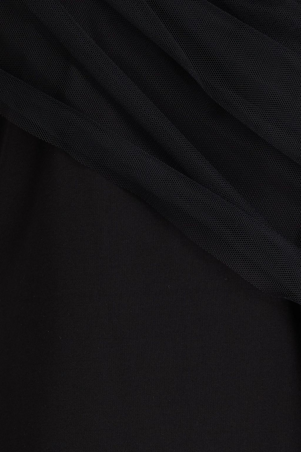 DAVID KOMA Tulle-trimmed jersey mini dress