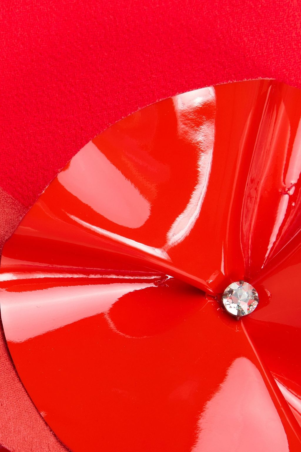 DAVID KOMA Midikleid aus Woll-Crêpe mit Kristallverzierung