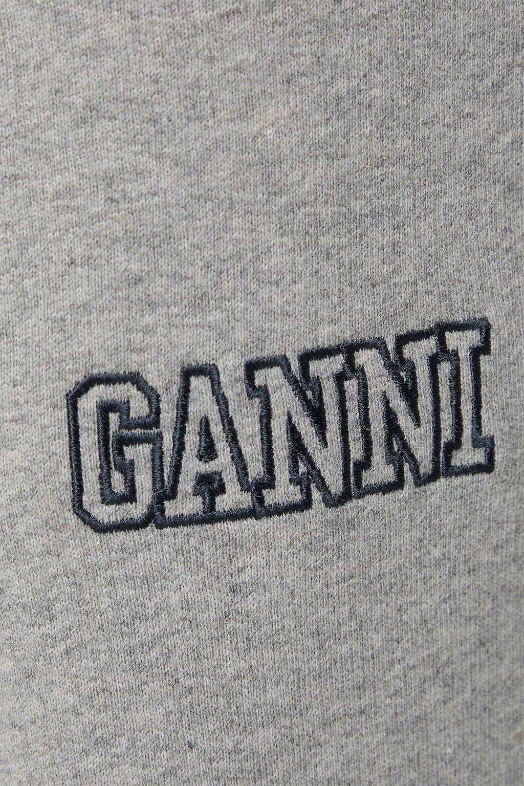 GANNI Cotton-blend fleece track pants