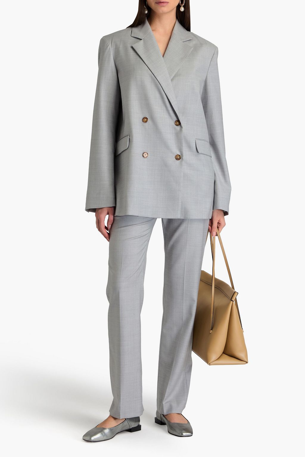 LOULOU STUDIO Donau double-breasted wool-twill blazer