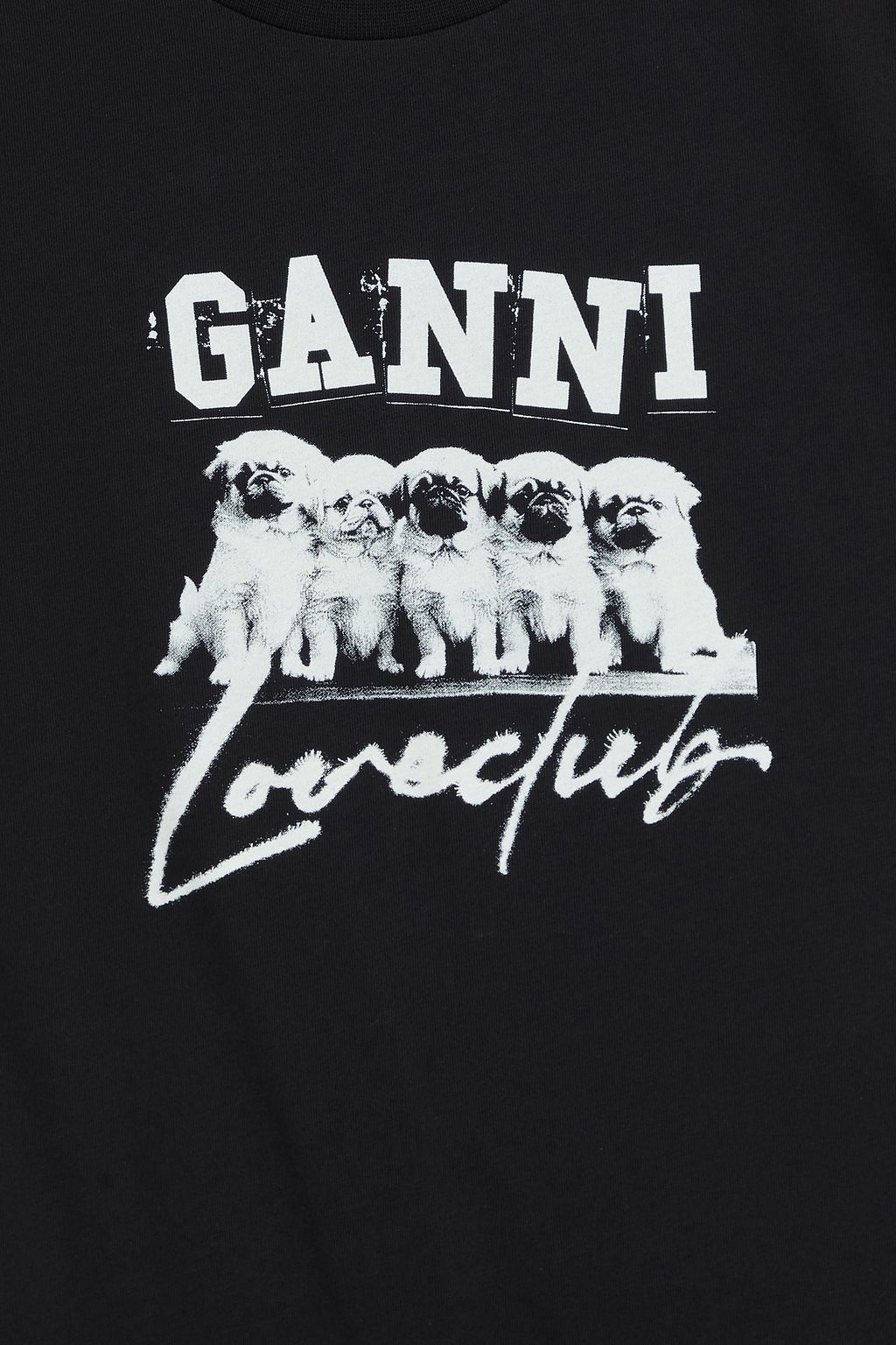 GANNI Printed cotton-jersey T-shirt