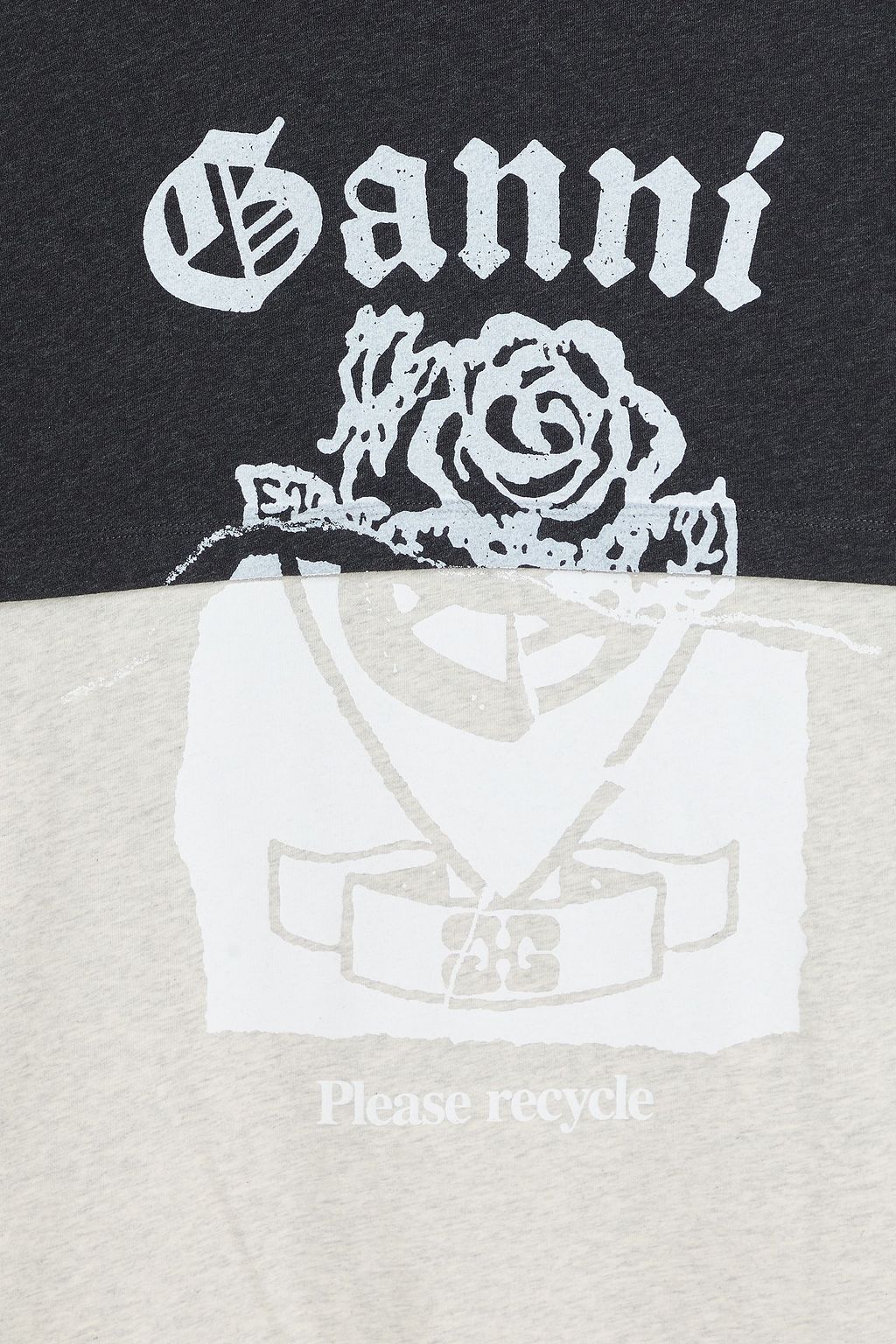 GANNI Printed cotton-jersey T-shirt