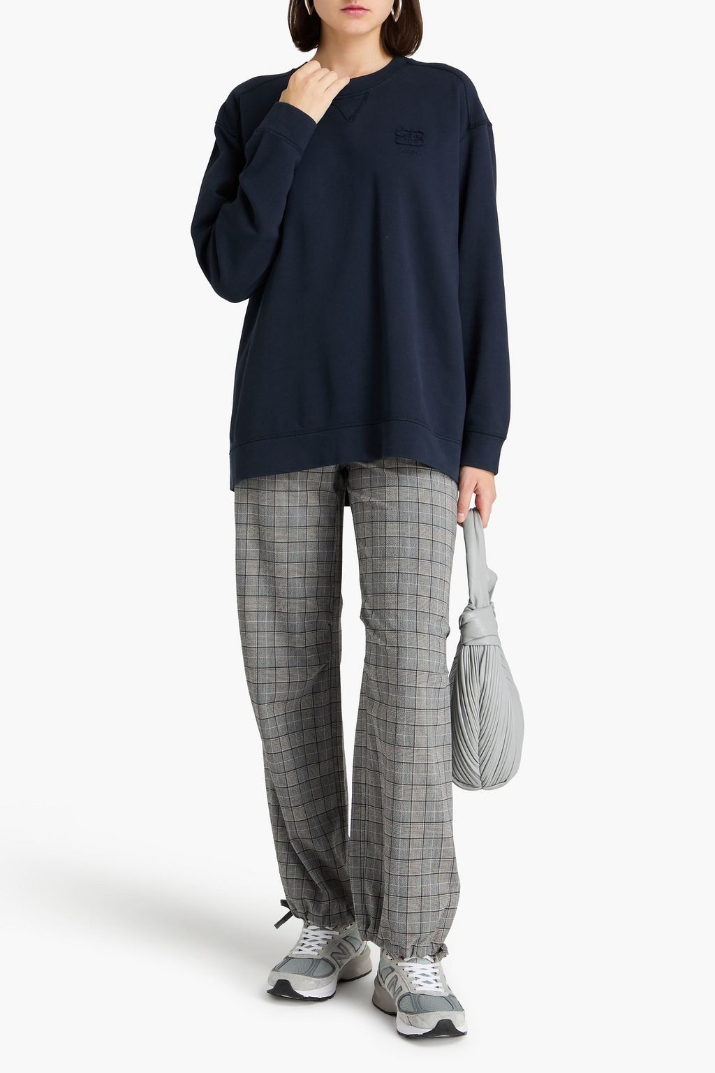 GANNI French cotton-terry sweatshirt