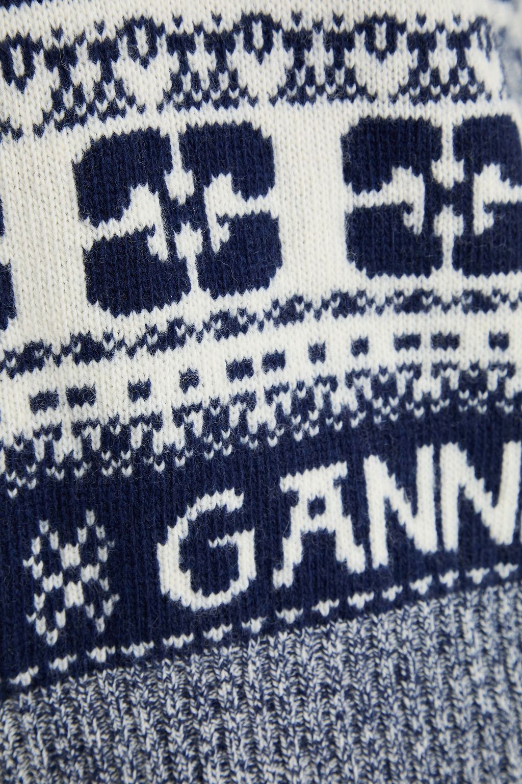 GANNI Jacquard-knit wool-blend vest