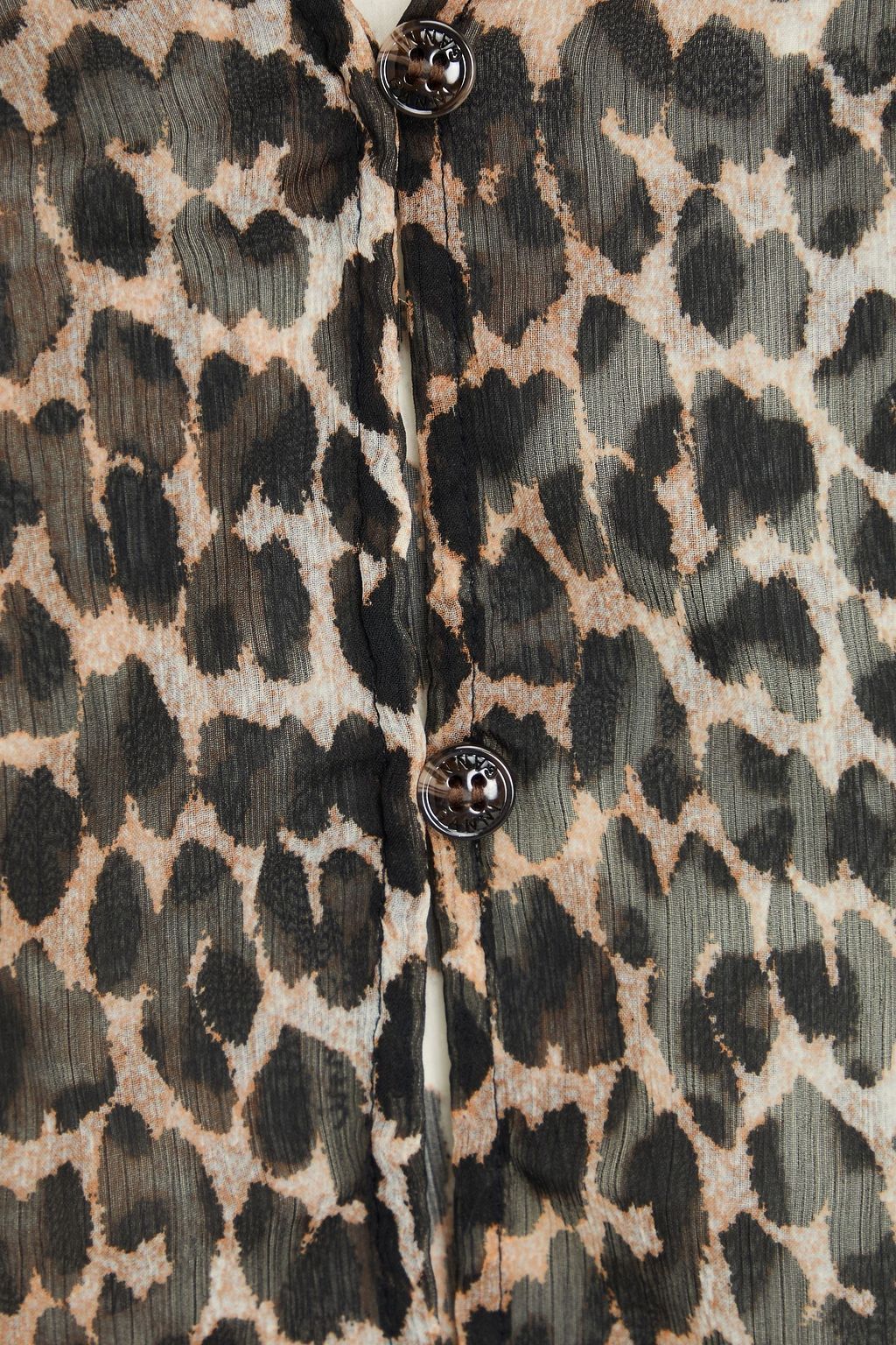 GANNI クレポン シャツ レオパードプリント