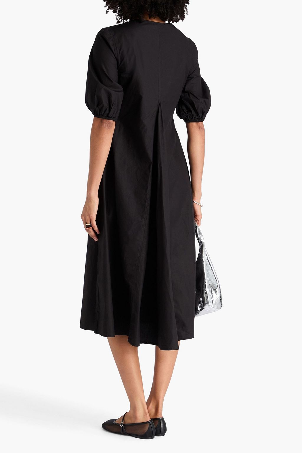 GANNI Cotton-poplin midi dress