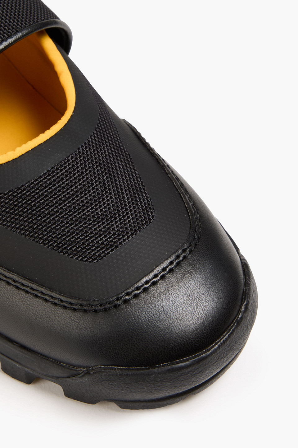 Ganni Shell Mary Jane Flats In Black