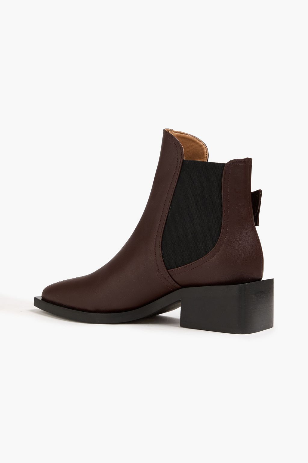 GANNI Leather-blend Chelsea boots