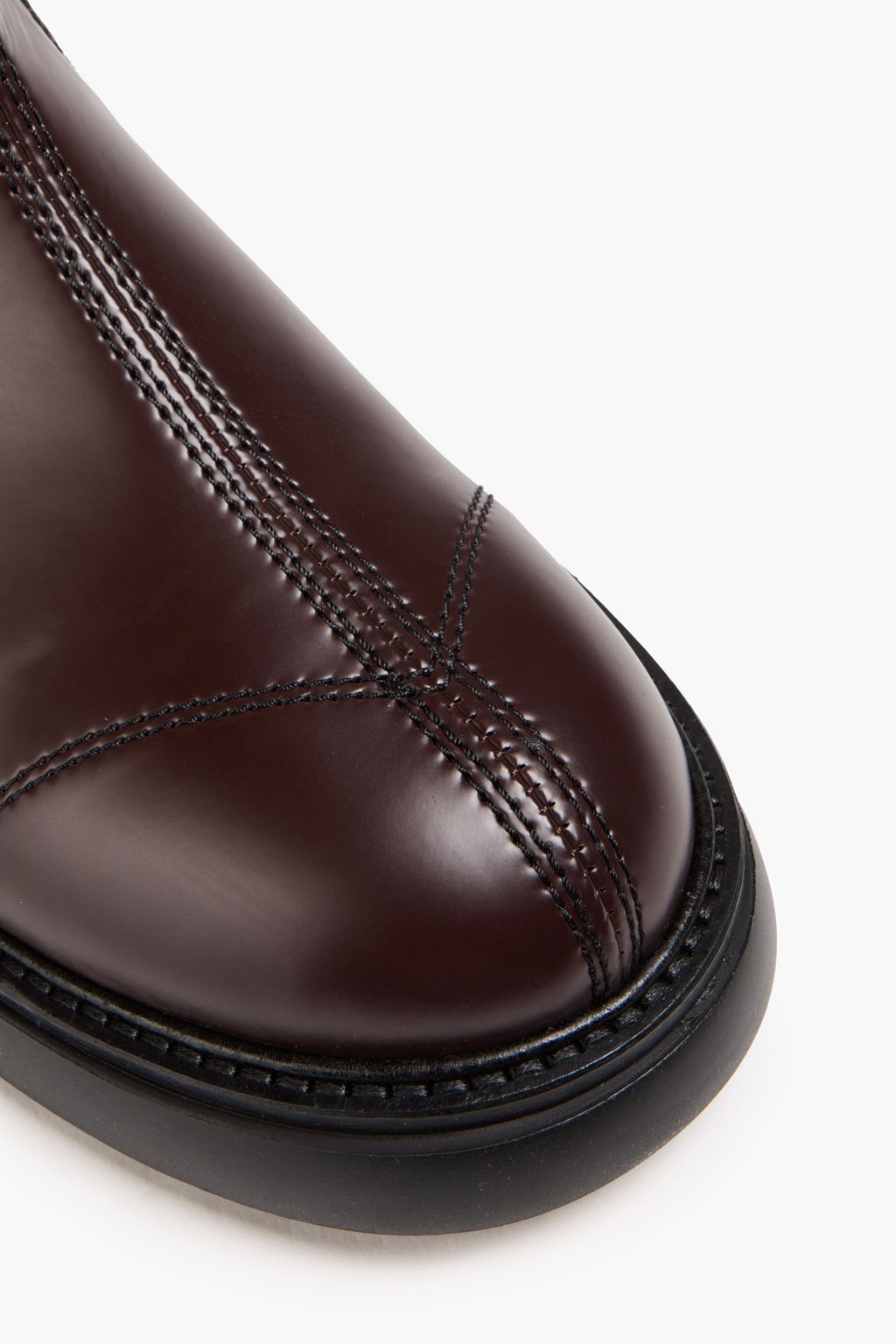 GANNI Leather-blend Chelsea boots