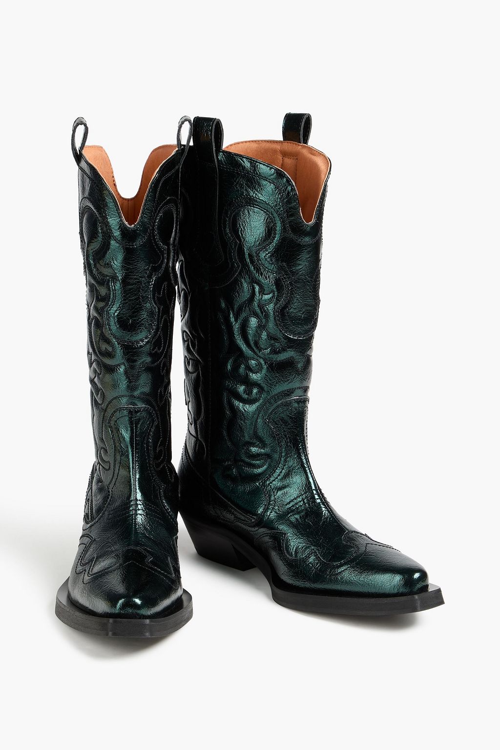 GANNI Metallic Cowboy boots