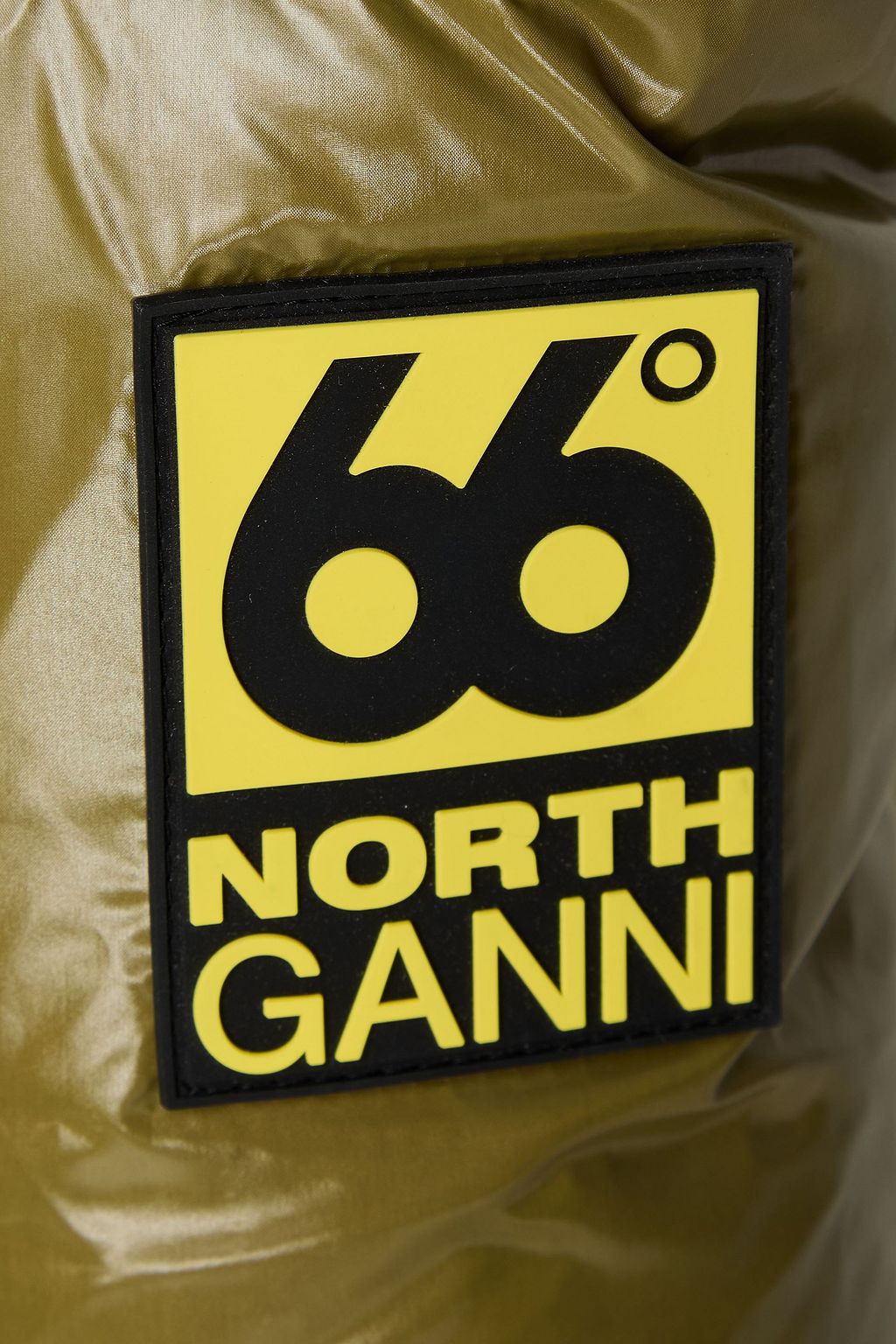 GANNI X 66°NORTH Askja quilted striped shell hooded down coat