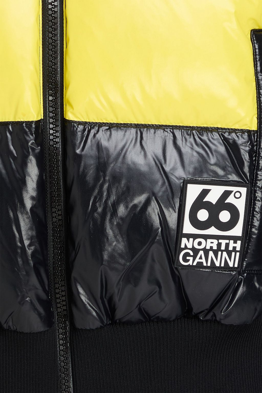 GANNI X 66°NORTH Askja quilted striped shell bomber jacket