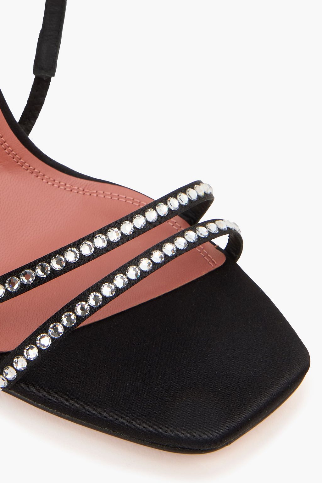 AMINA MUADDI Naima crystal-embellished satin mules