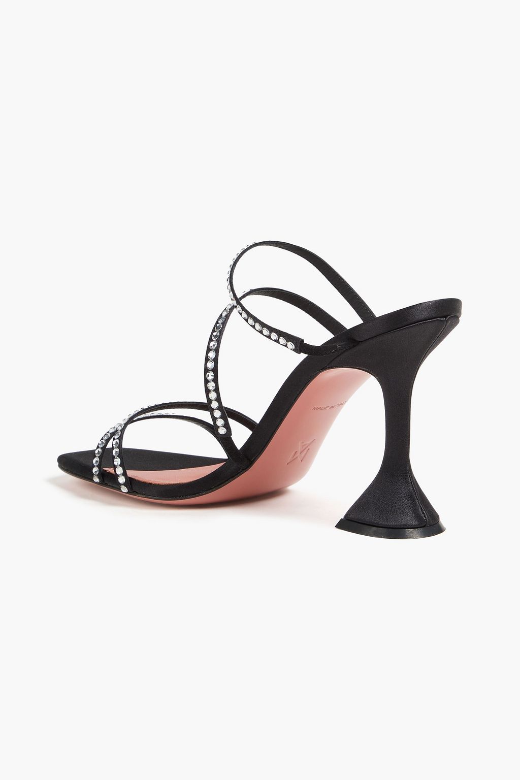AMINA MUADDI Naima crystal-embellished satin mules