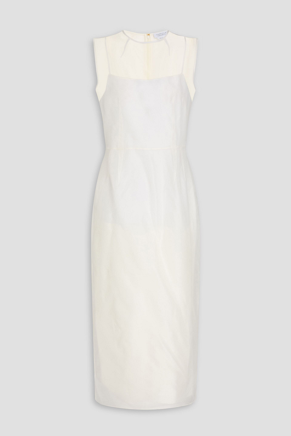Gabriela Hearst Maslow Silk-organza Midi Dress In White