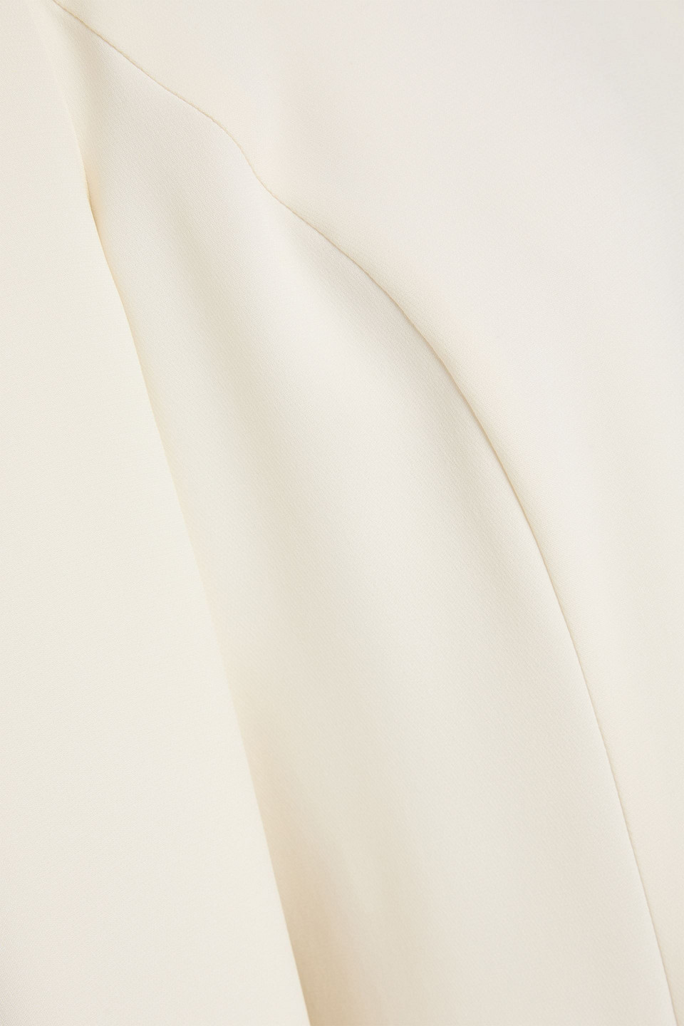 Gabriela Hearst Carlota Cape-effect Pleated Silk And Wool-blend Gown In White