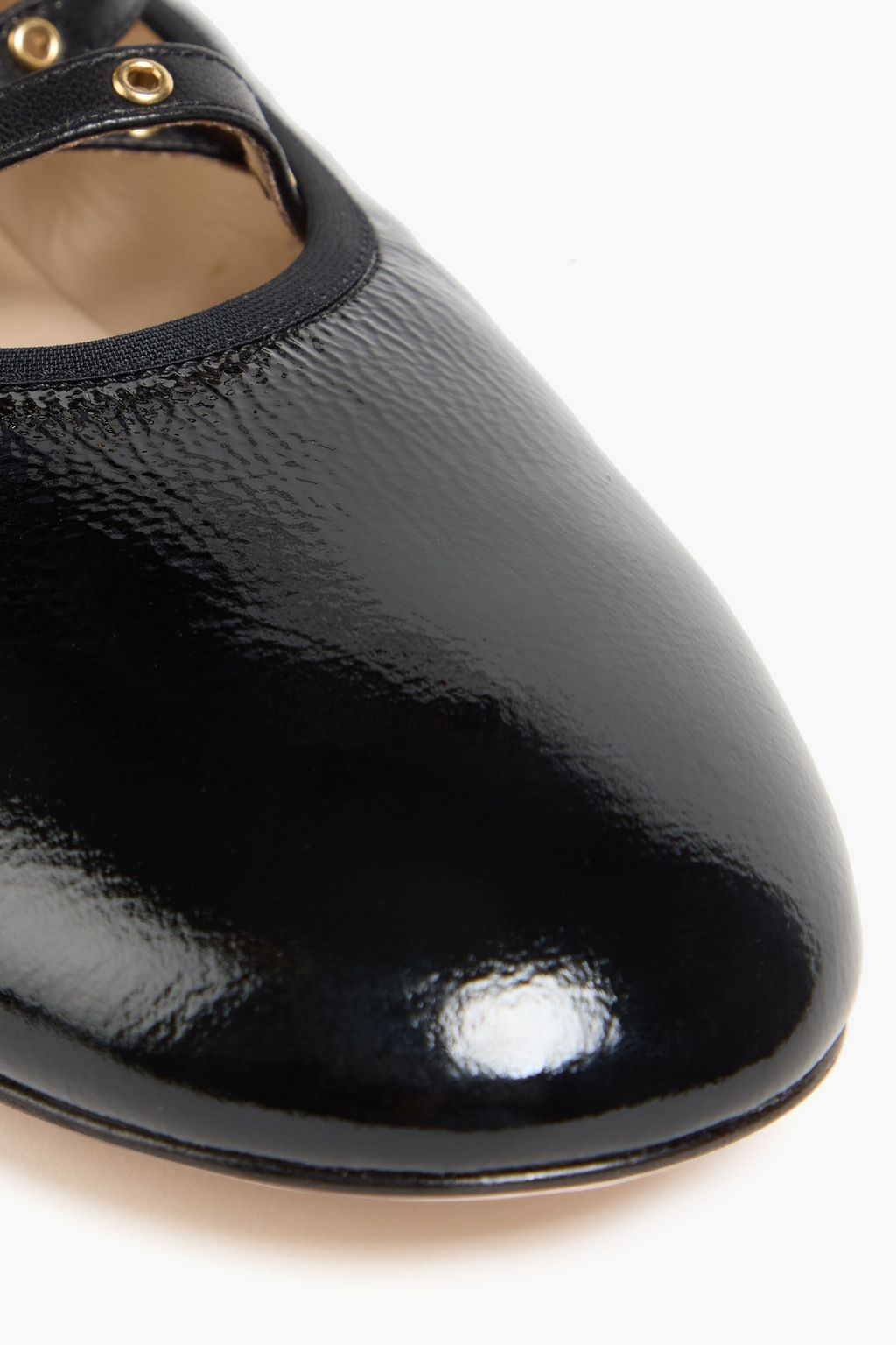 WANDLER June eyelet-embellished patent-leather ballet flats