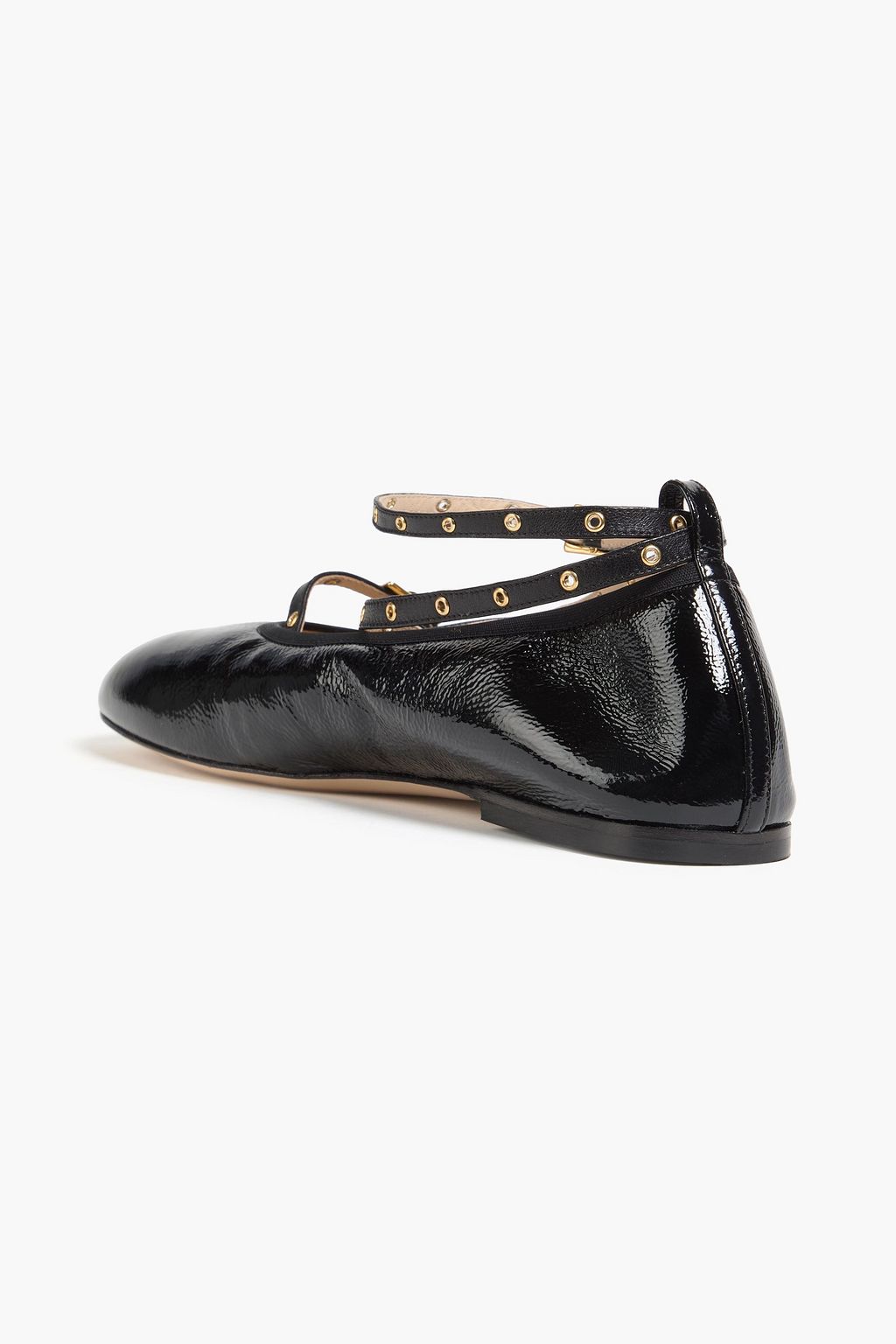 WANDLER June eyelet-embellished patent-leather ballet flats