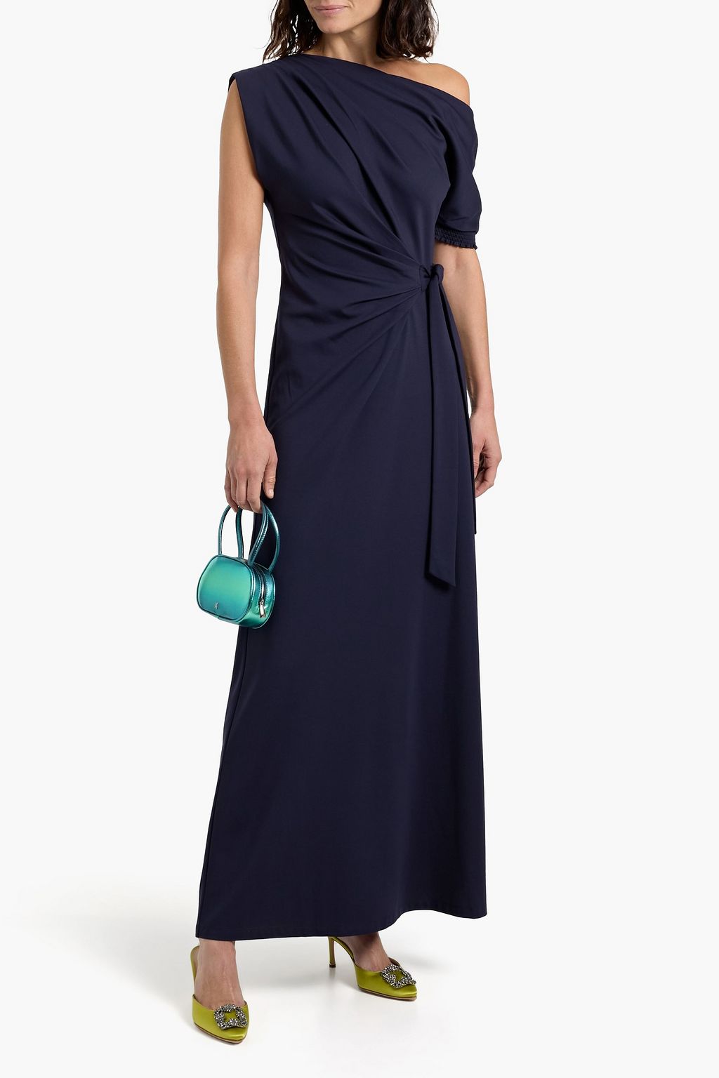 DIANE VON FURSTENBERG Avi one-shoulder stretch-jersey maxi dress