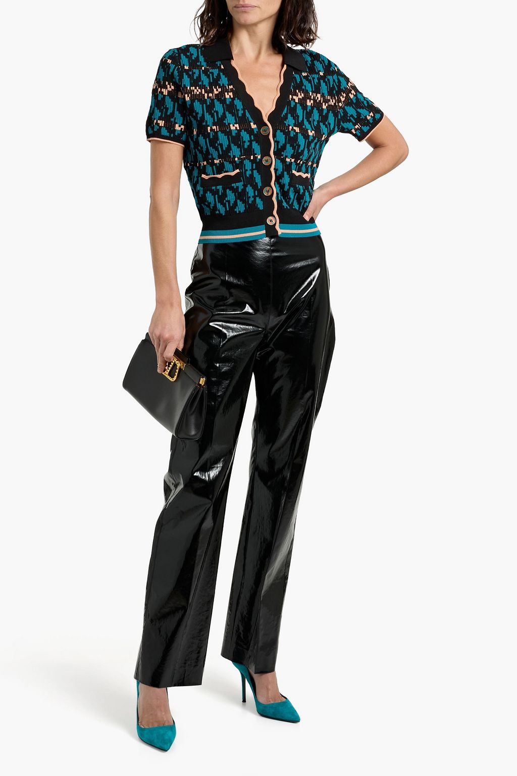 DIANE VON FURSTENBERG Lucine jacquard-knit top