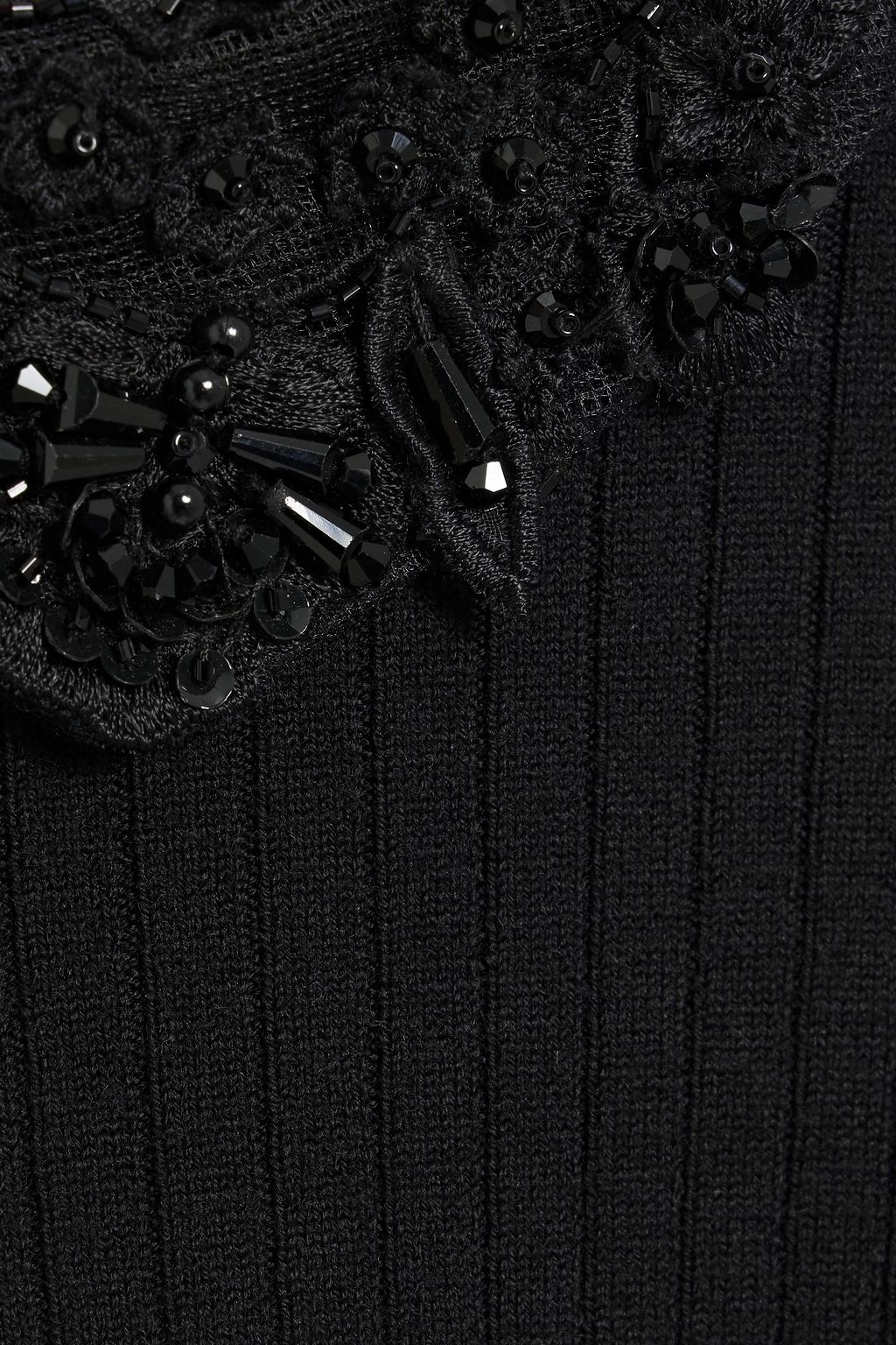 CAROLINA HERRERA Ribbed embellished wool sweater