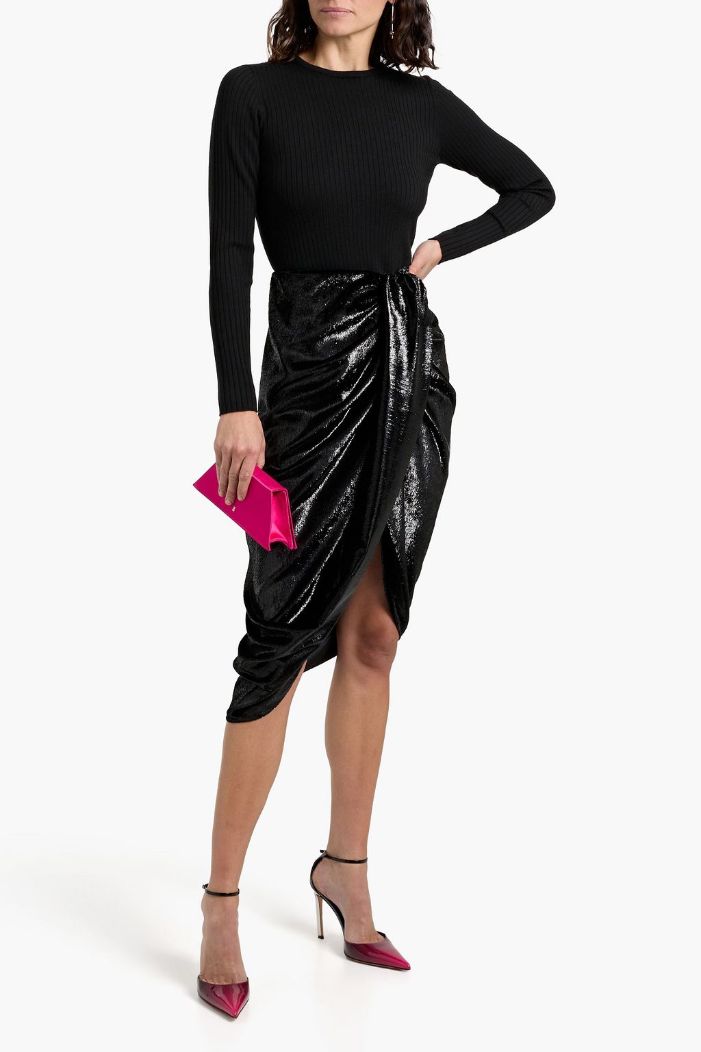 CAROLINA HERRERA Ribbed embellished wool sweater