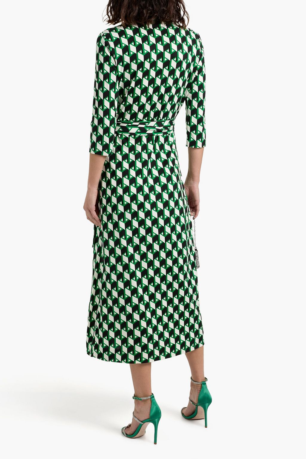DIANE VON FURSTENBERG Abigail printed silk midi wrap dress