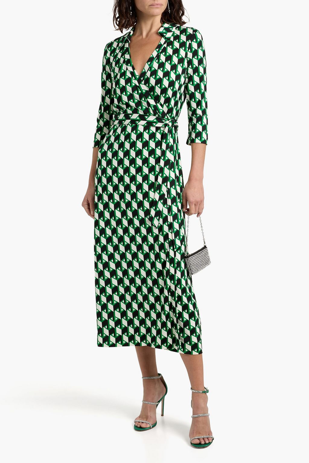 DIANE VON FURSTENBERG Abigail printed silk midi wrap dress
