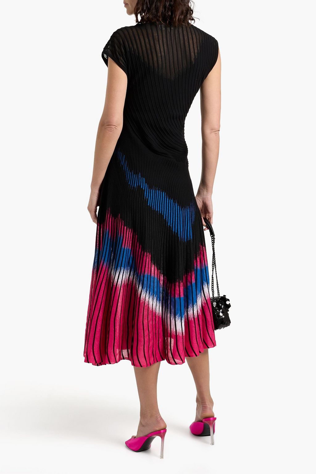 DIANE VON FURSTENBERG Rick ribbed jacquard-knit midi dress