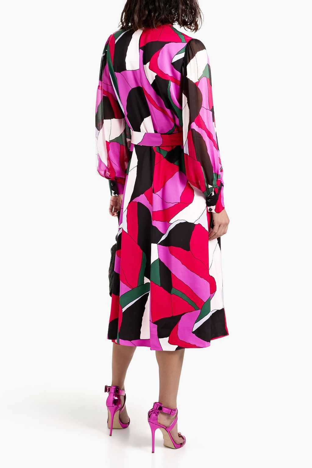 DIANE VON FURSTENBERG Abel printed satin midi dress