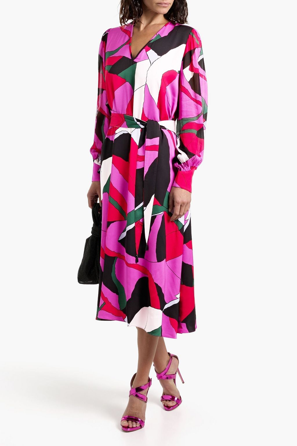 DIANE VON FURSTENBERG Abel printed satin midi dress