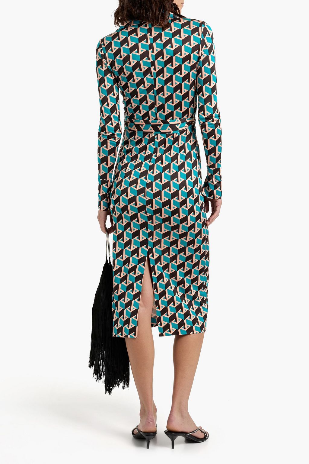 DIANE VON FURSTENBERG Bianco printed stretch-jersey midi dress