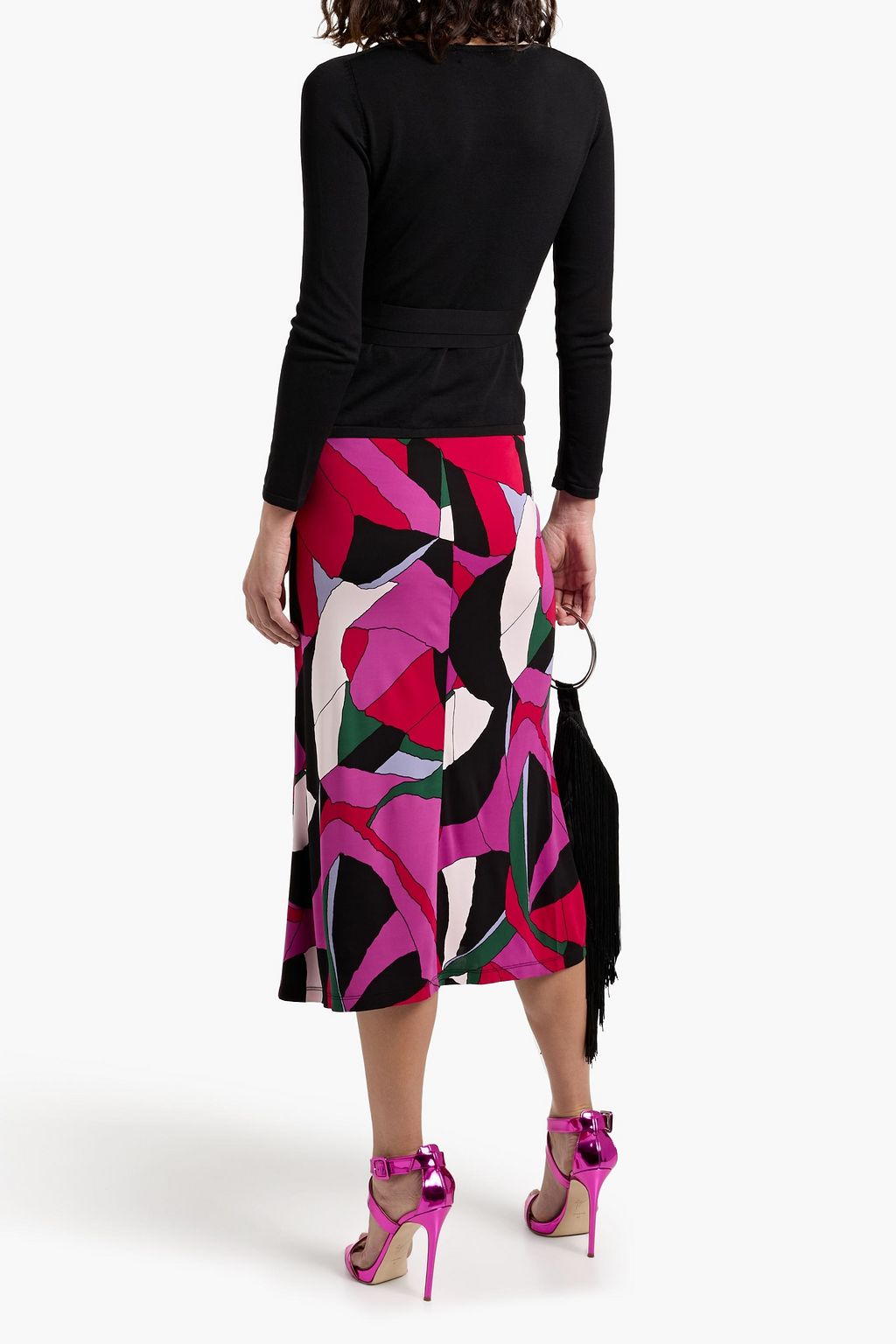 DIANE VON FURSTENBERG Ratana cotton and silk-blend wrap cardigan