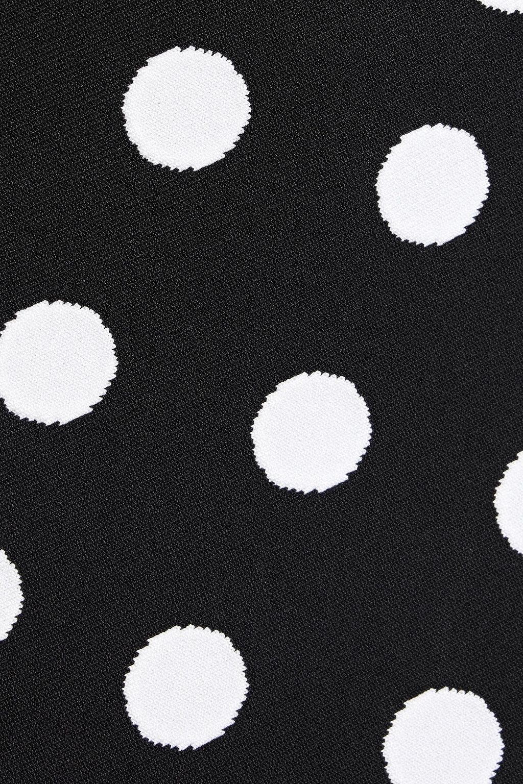 CAROLINA HERRERA Polka-dot intarsia-knit midi skirt