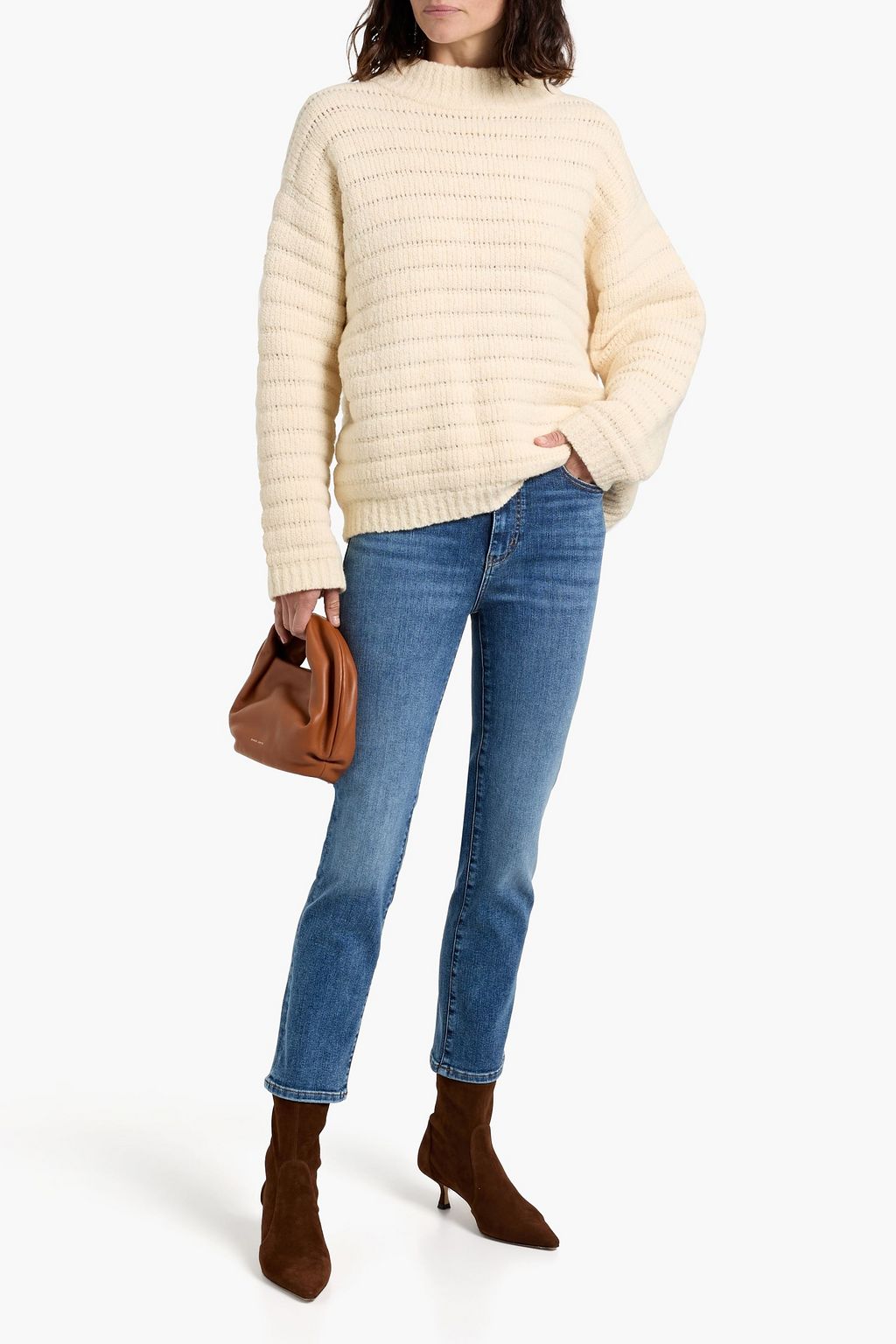 FRAME The Pencil Crop high-rise slim-leg jeans