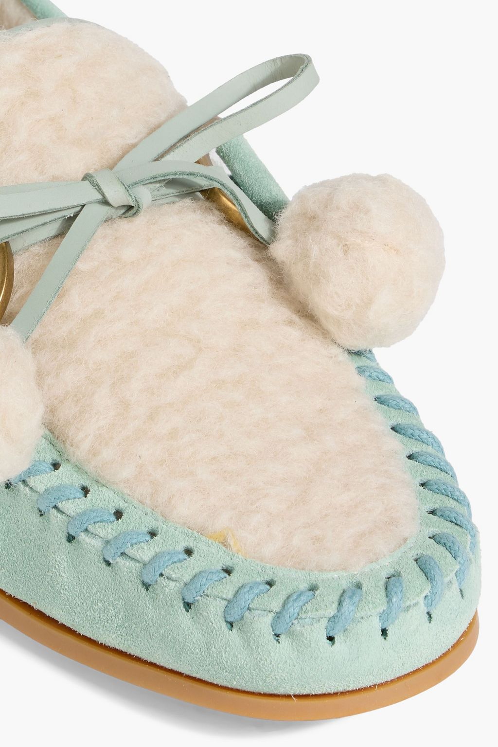 TOD'S Shearling-lined suede loafers