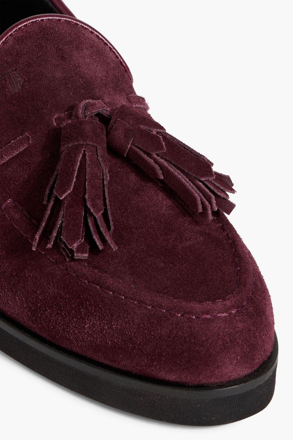 TOD'S Tasseled suede loafers