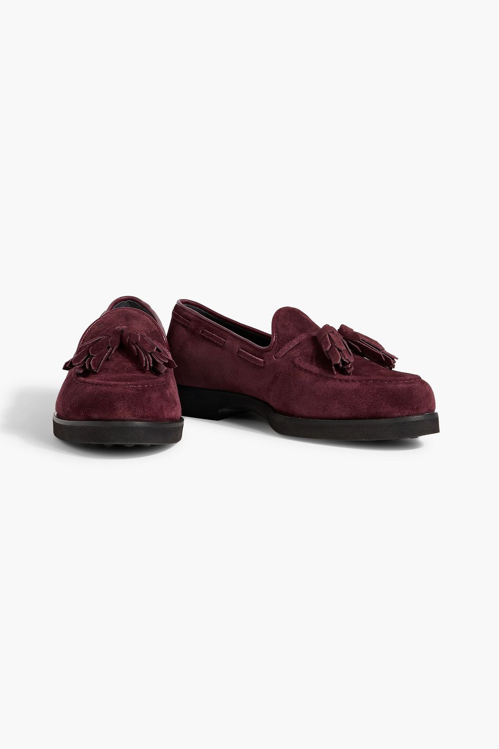TOD'S Tasseled suede loafers
