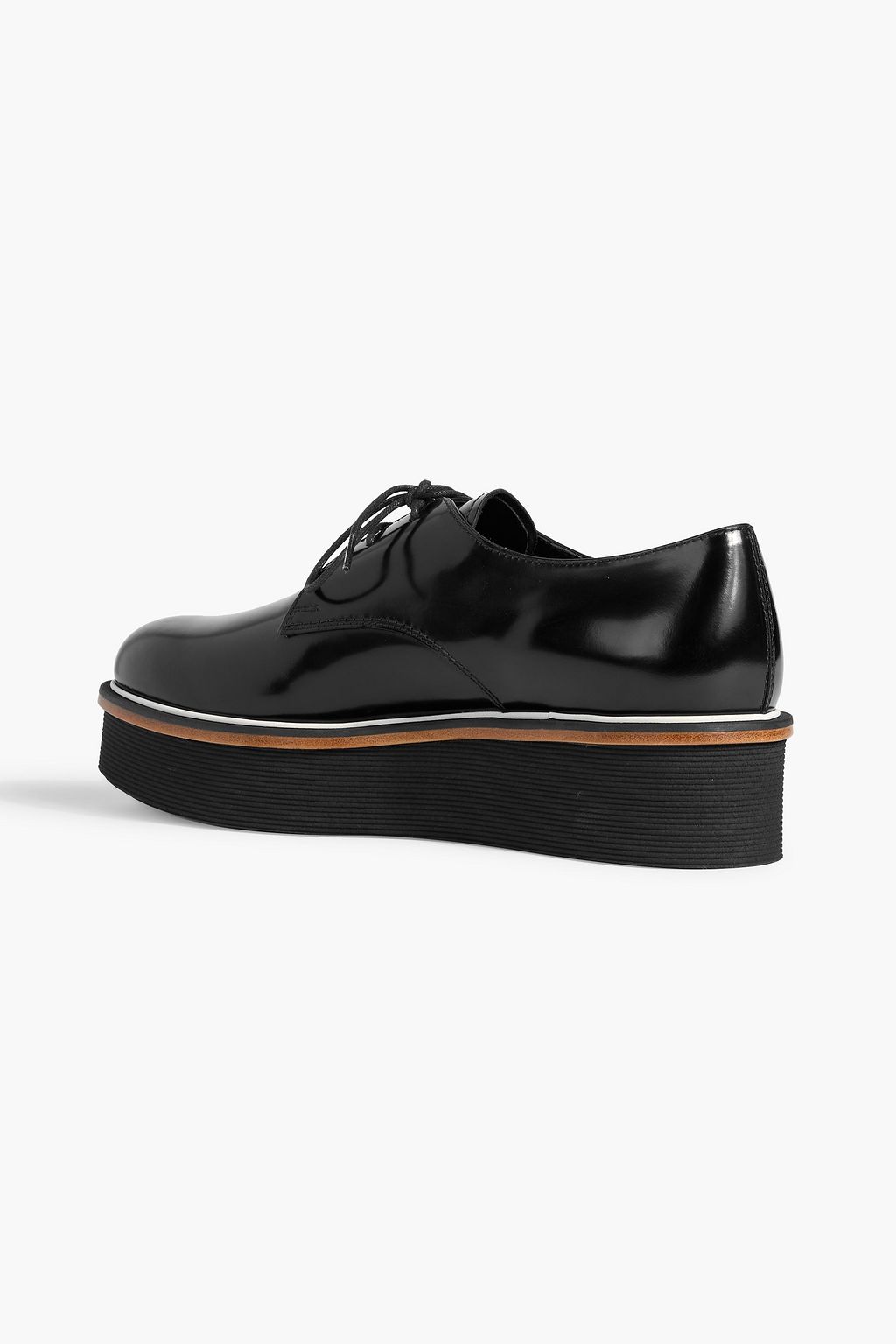 TOD'S Glossed-leather platform brogues