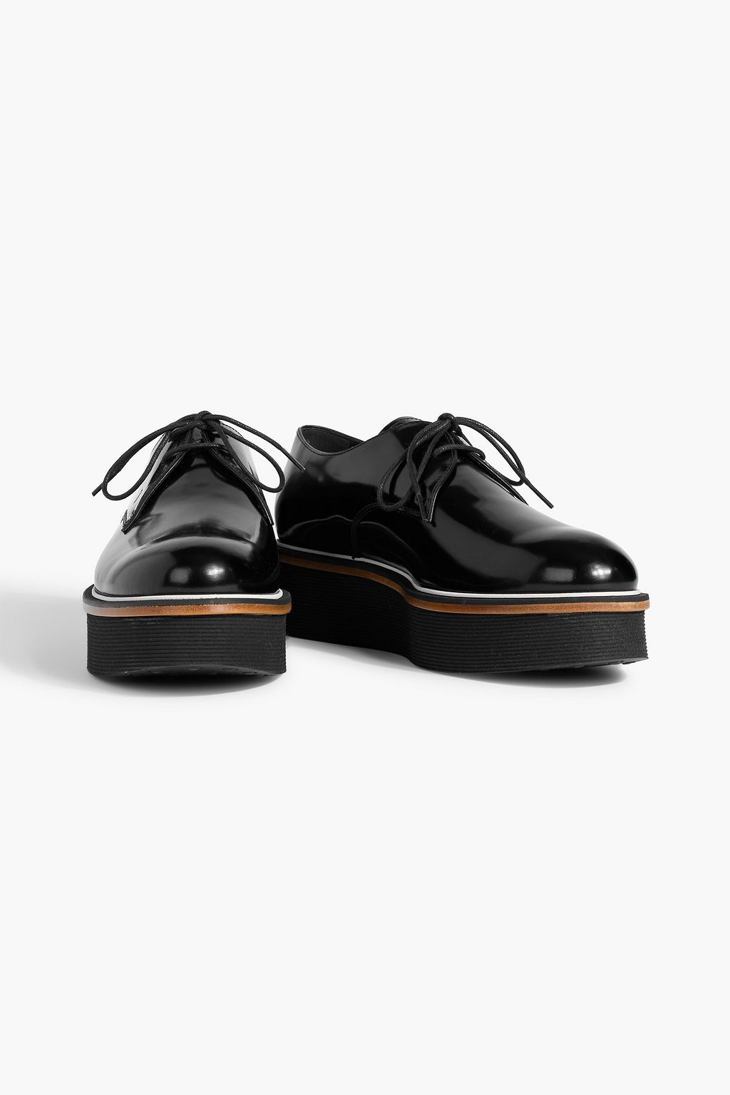 TOD'S Glossed-leather platform brogues