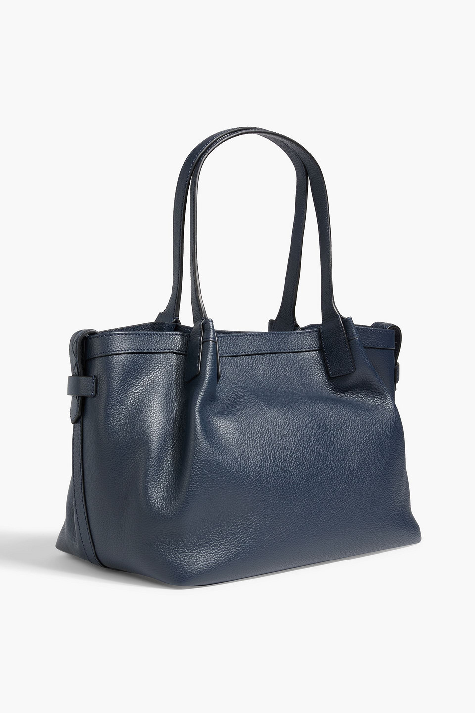 Serapian Secret Rugiada Pebbled-leather Tote In Blue