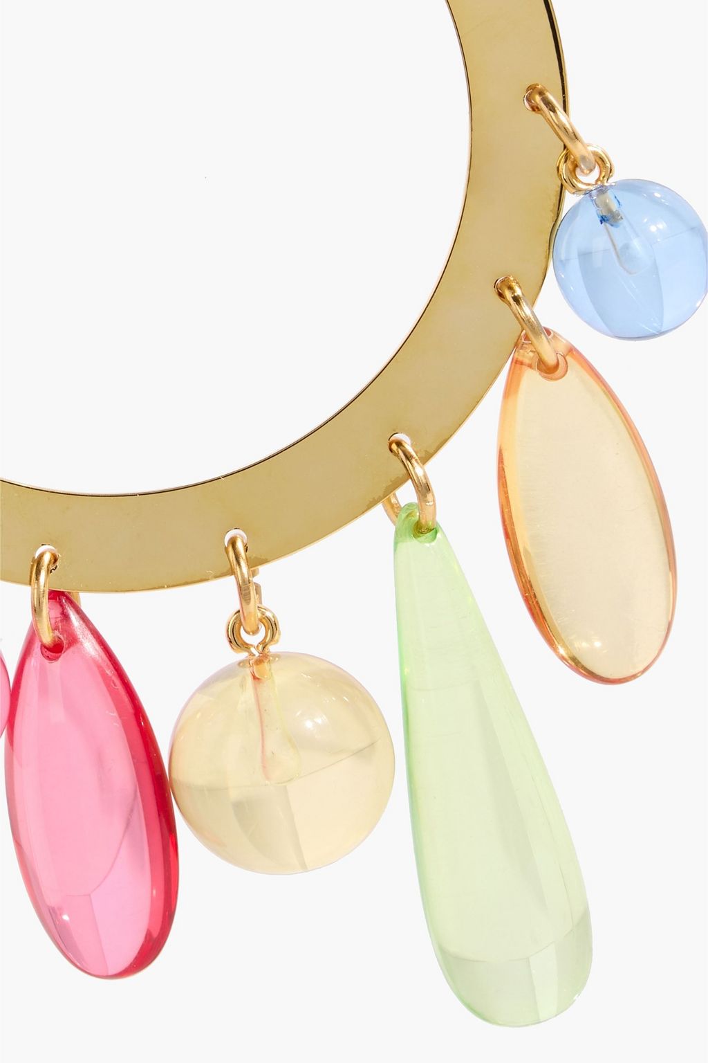 CAROLINA HERRERA Gold-tone acrylic hoop earrings