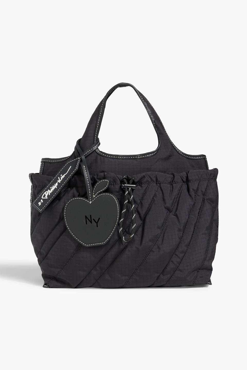 3.1 Phillip Lim Mini Market Quilted Ripstop Tote In Black