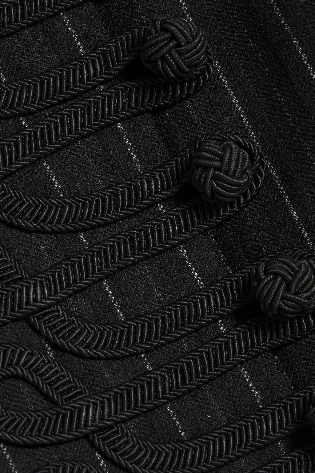 VERONICA DE PIANTE Lyla pinstriped wool and satin vest