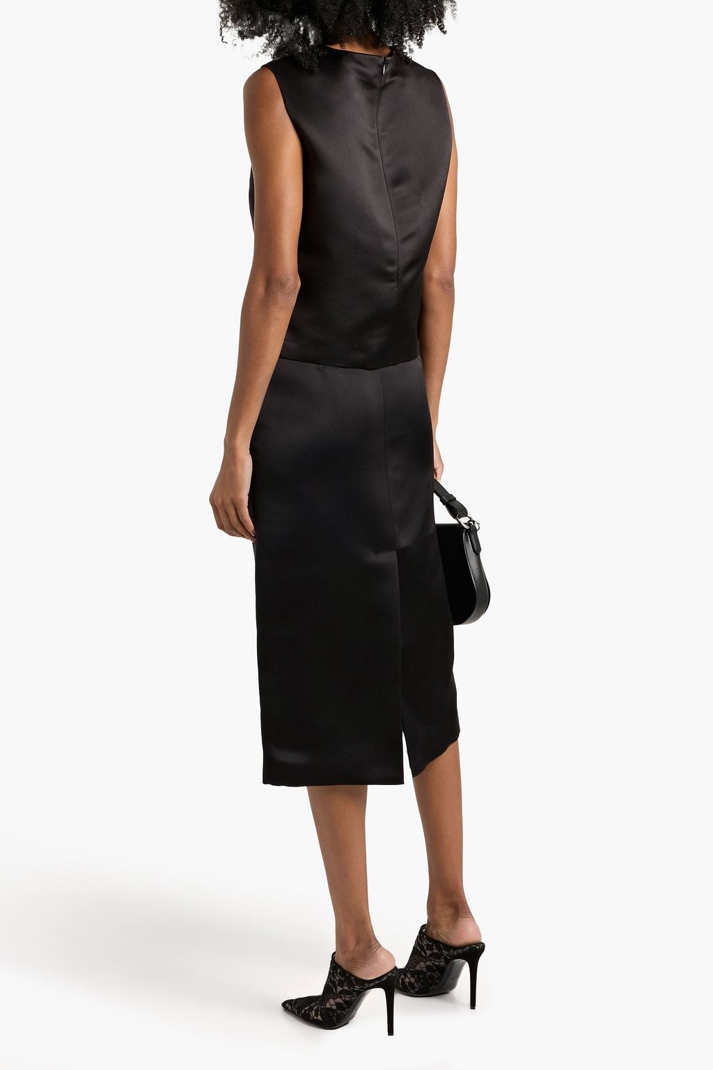 VERONICA DE PIANTE Nova duchesse silk-satin midi skirt