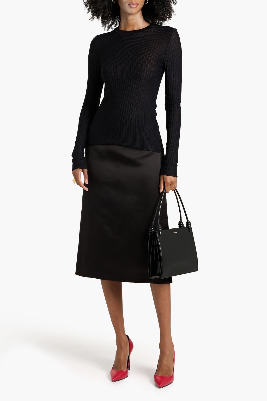 VERONICA DE PIANTE Caroline ribbed-knit sweater