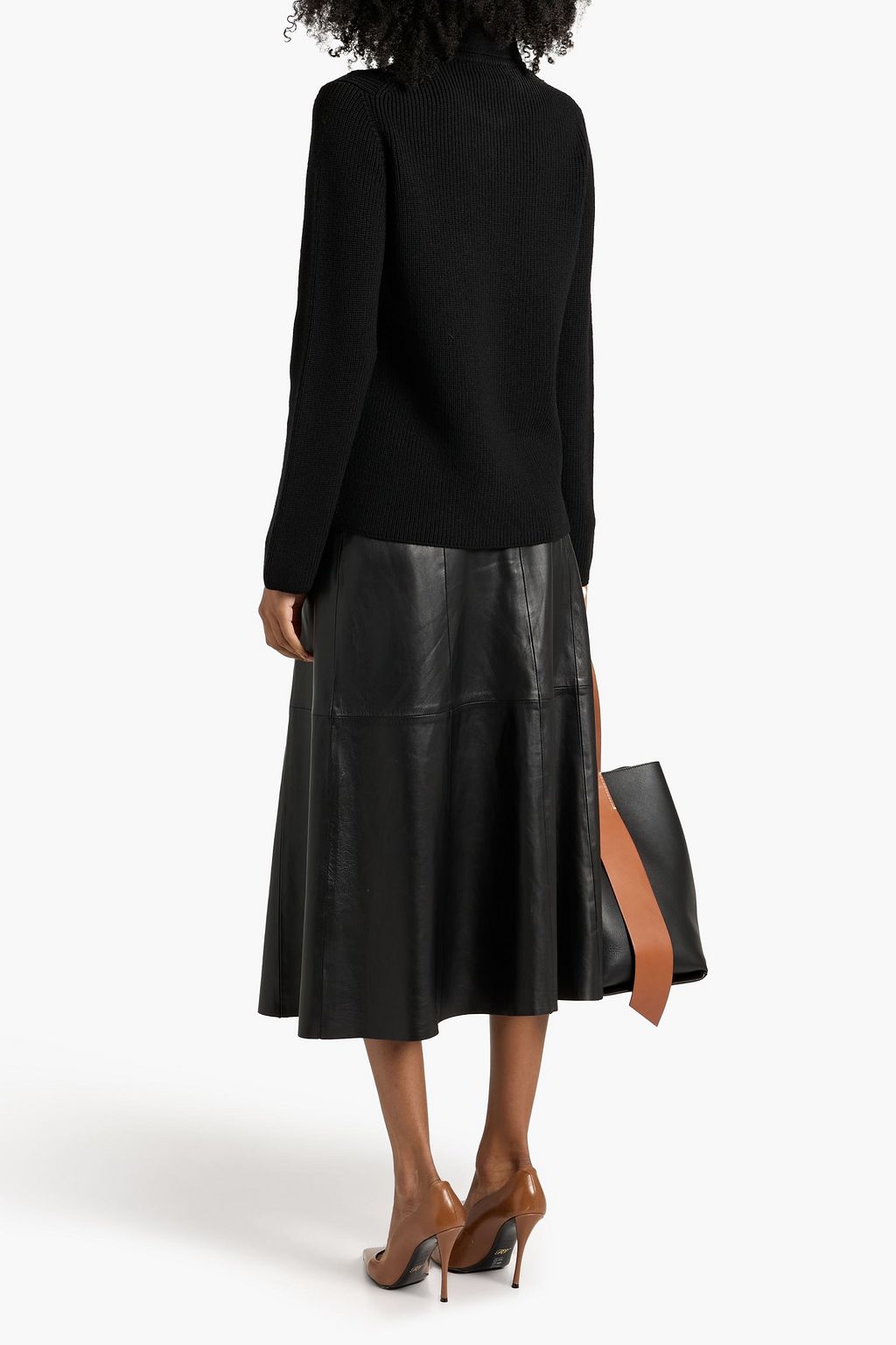 VERONICA DE PIANTE Estella ribbed wool polo sweater