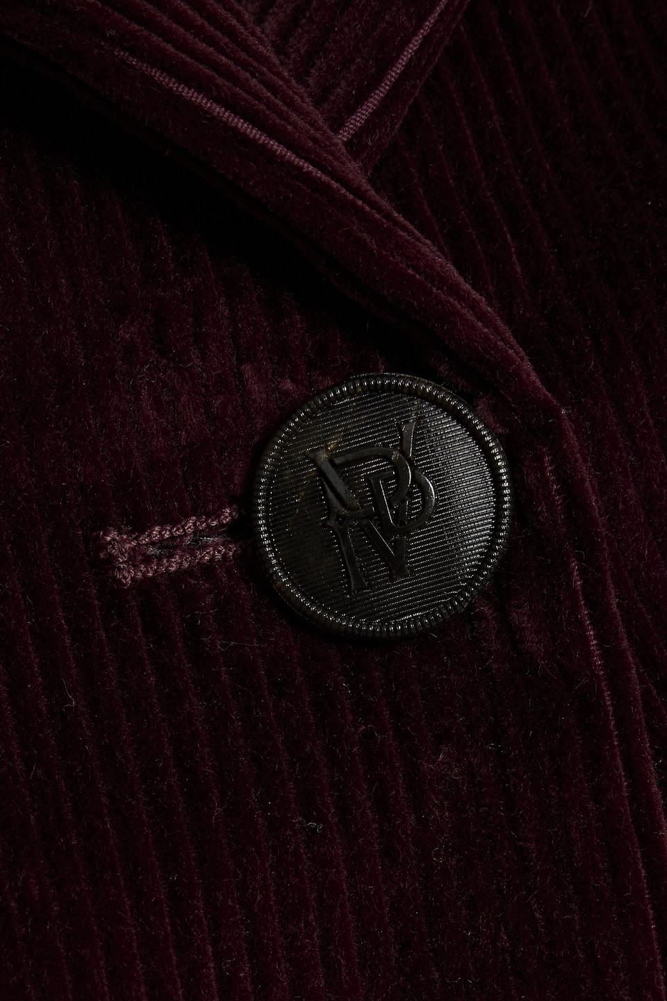 Veronica De Piante Aliyah Cotton-corduroy Blazer In Burgundy