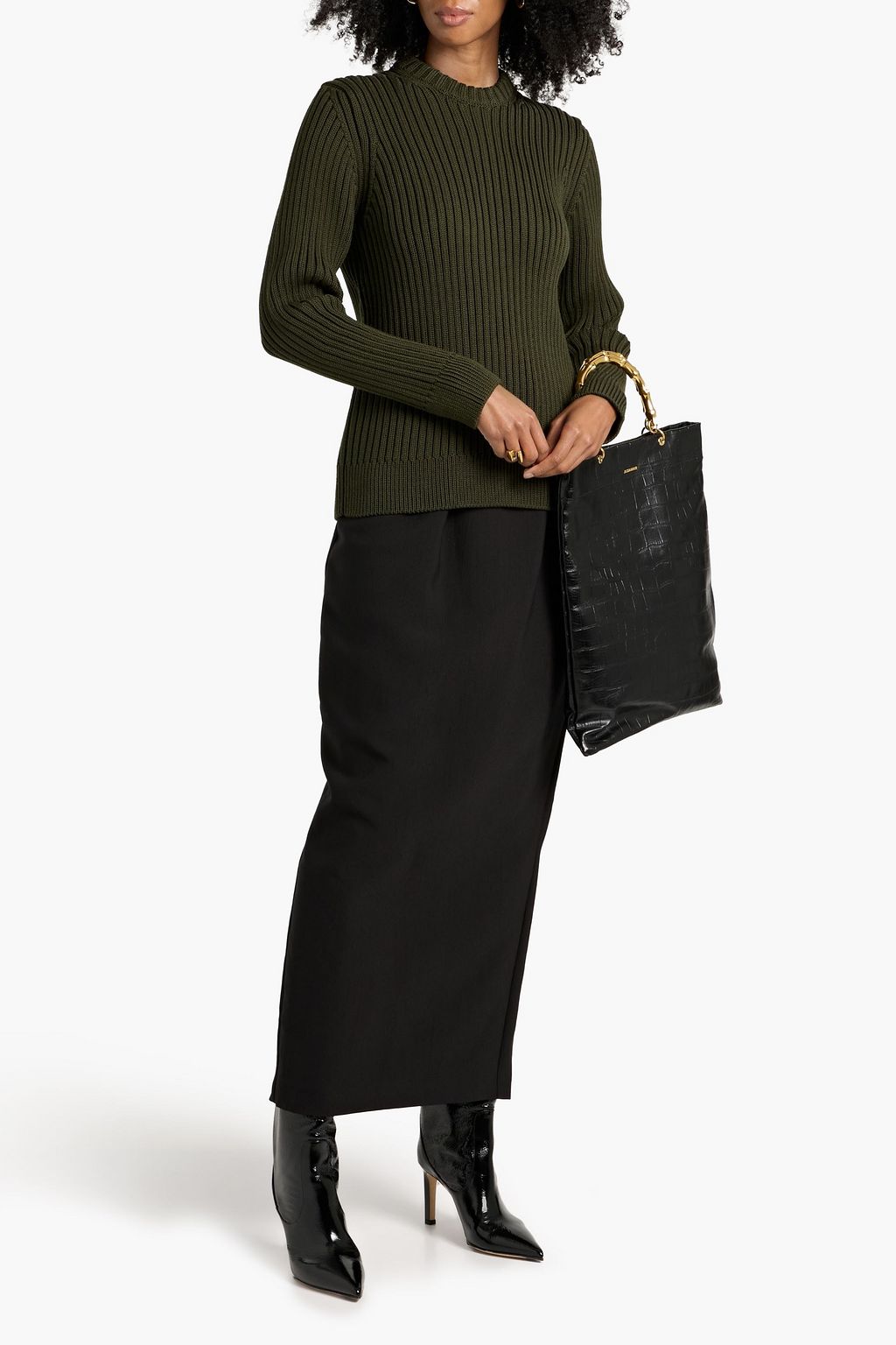 VERONICA DE PIANTE Tristan ribbed merino wool sweater